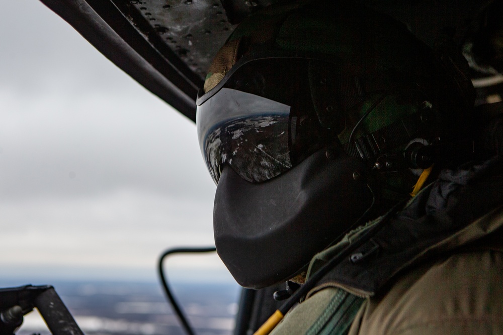 Marines train with Air National Guard in frigid Michigan weather