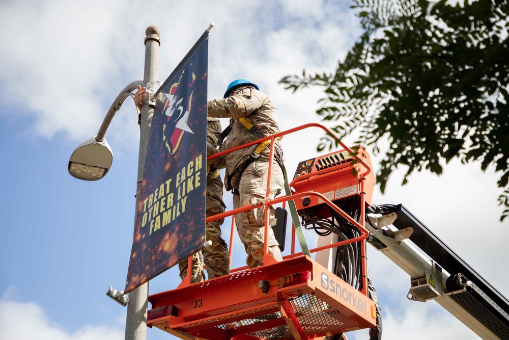 Light Pole Banners Installation