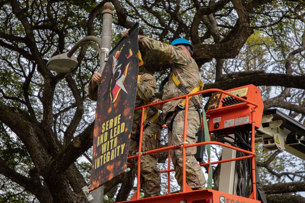 Light Pole Banners Installation