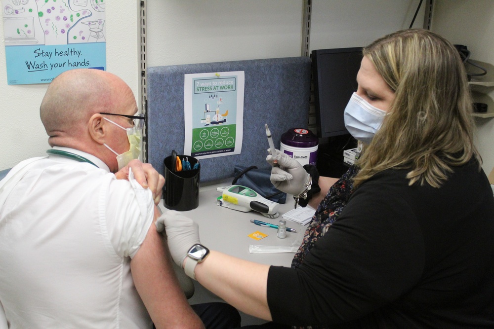 Fort McCoy personnel receive first COVID-19 vaccinations at installation