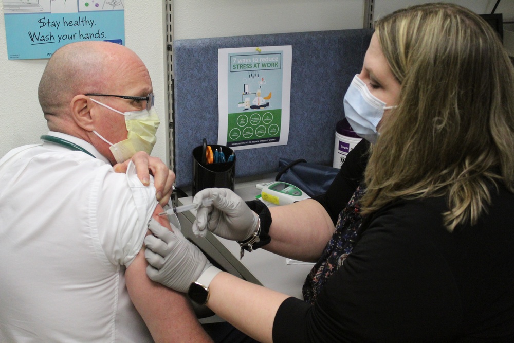 Fort McCoy personnel receive first COVID-19 vaccinations at installation