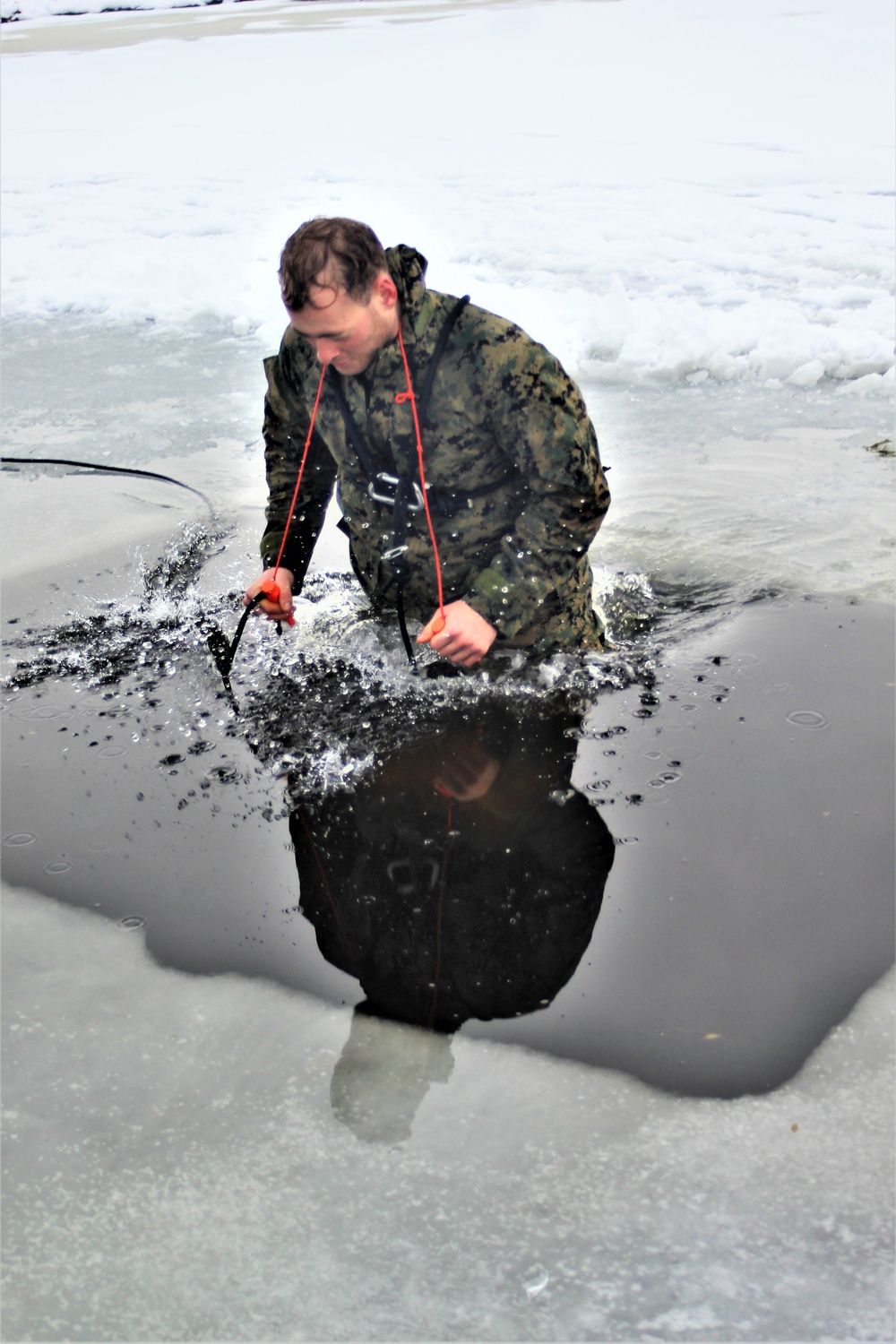 CWOC class 21-02 students participate in cold-water immersion training at Fort McCoy