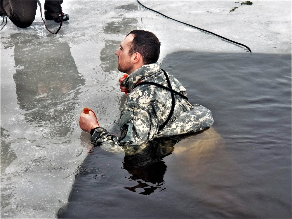 CWOC class 21-02 students participate in cold-water immersion training at Fort McCoy