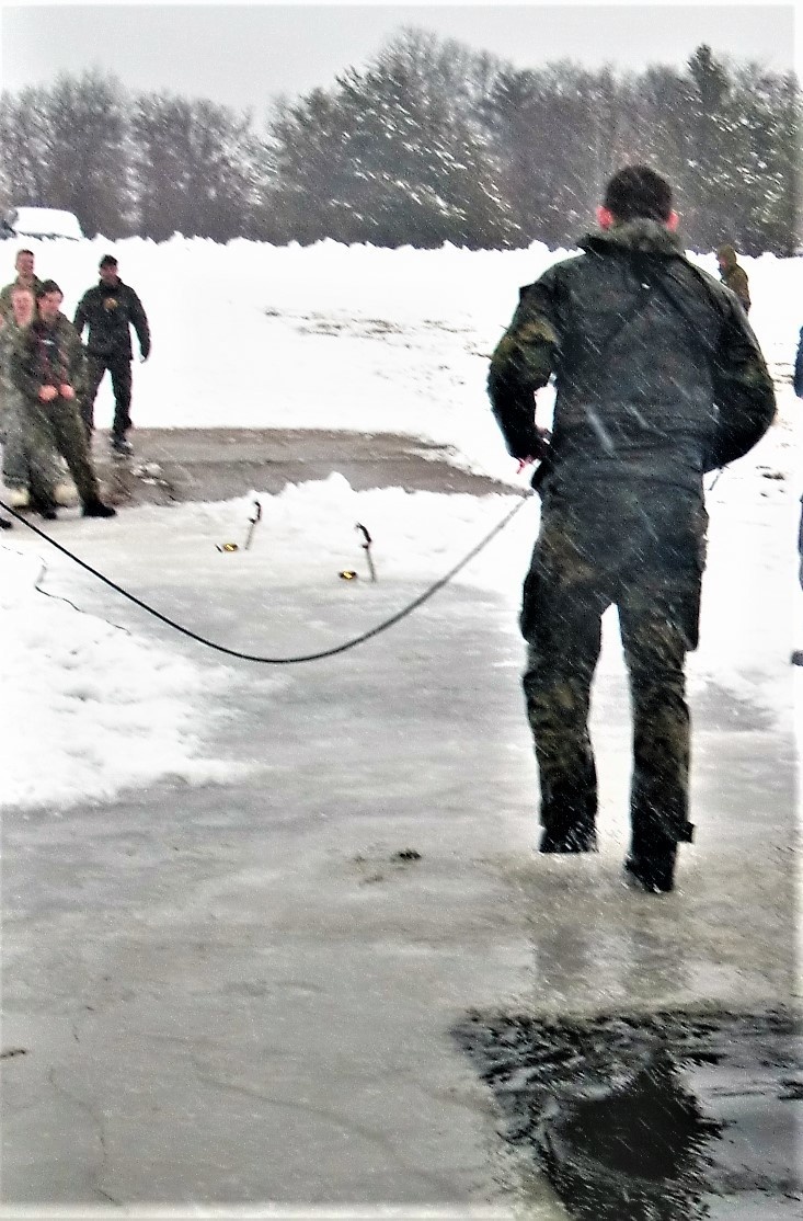 CWOC class 21-02 students participate in cold-water immersion training at Fort McCoy