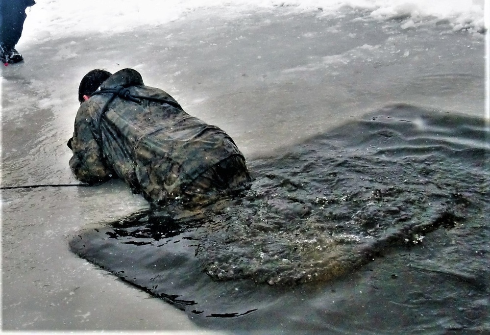 CWOC class 21-02 students participate in cold-water immersion training at Fort McCoy