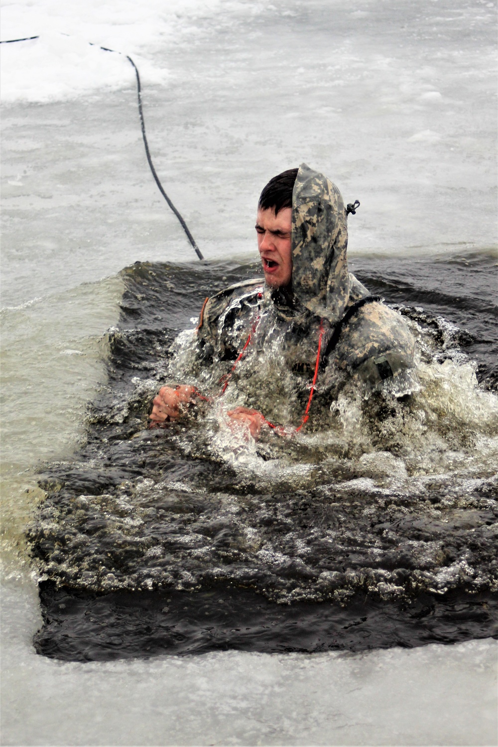 CWOC class 21-02 students participate in cold-water immersion training at Fort McCoy