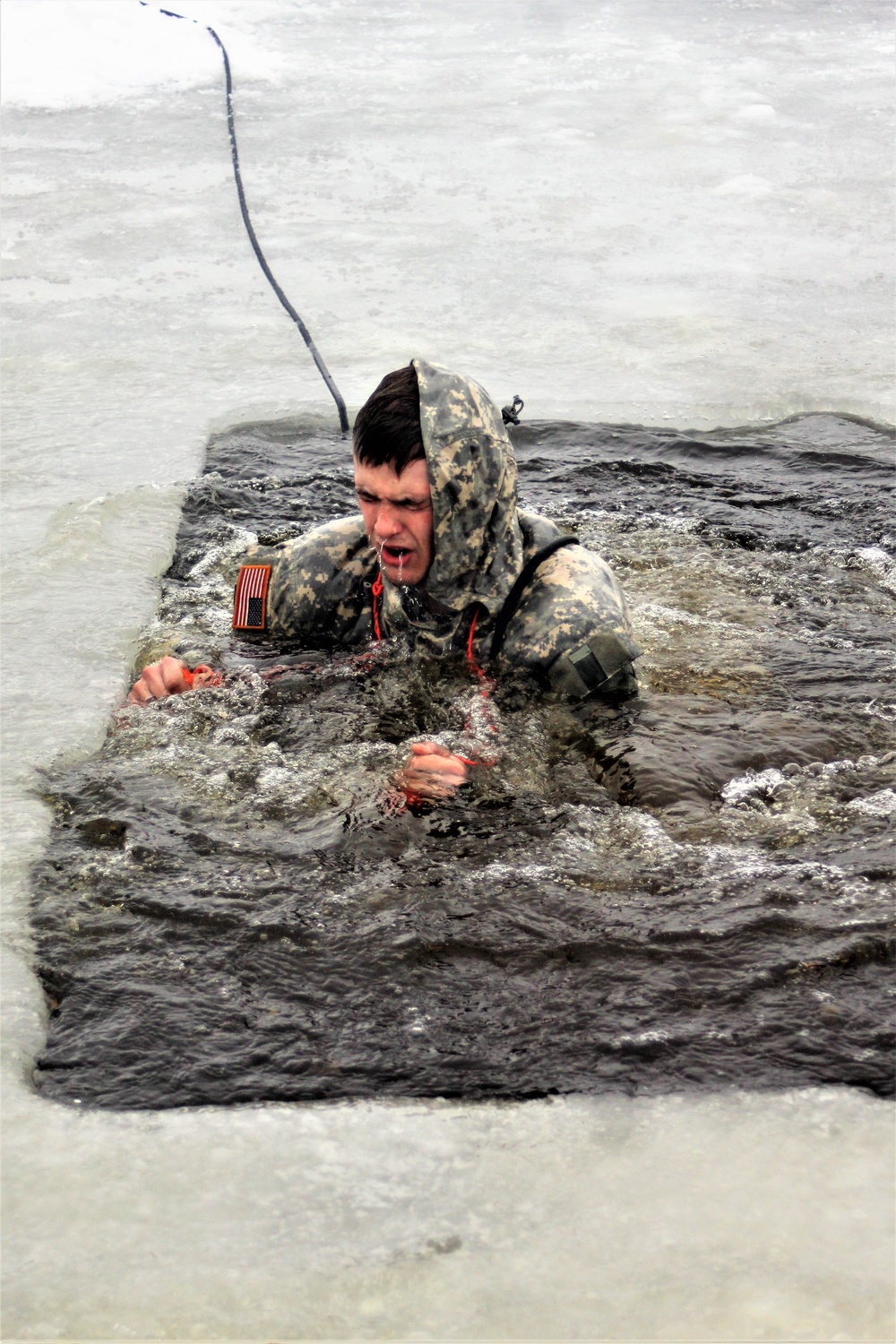 CWOC class 21-02 students participate in cold-water immersion training at Fort McCoy