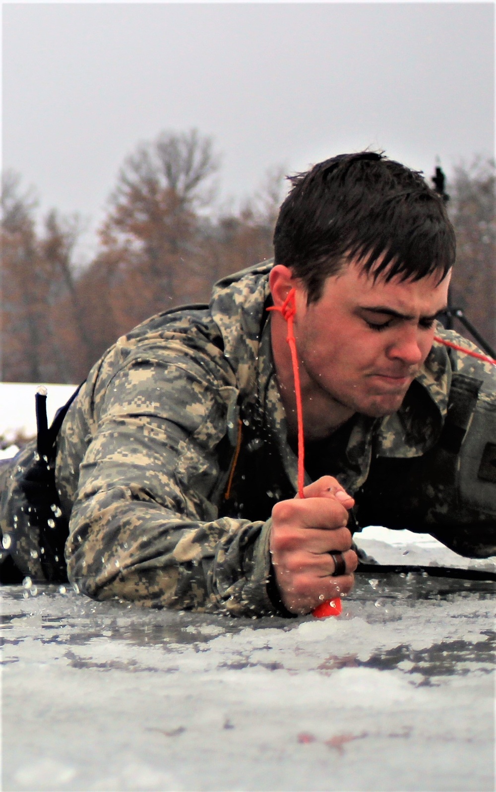 CWOC class 21-02 students participate in cold-water immersion training at Fort McCoy