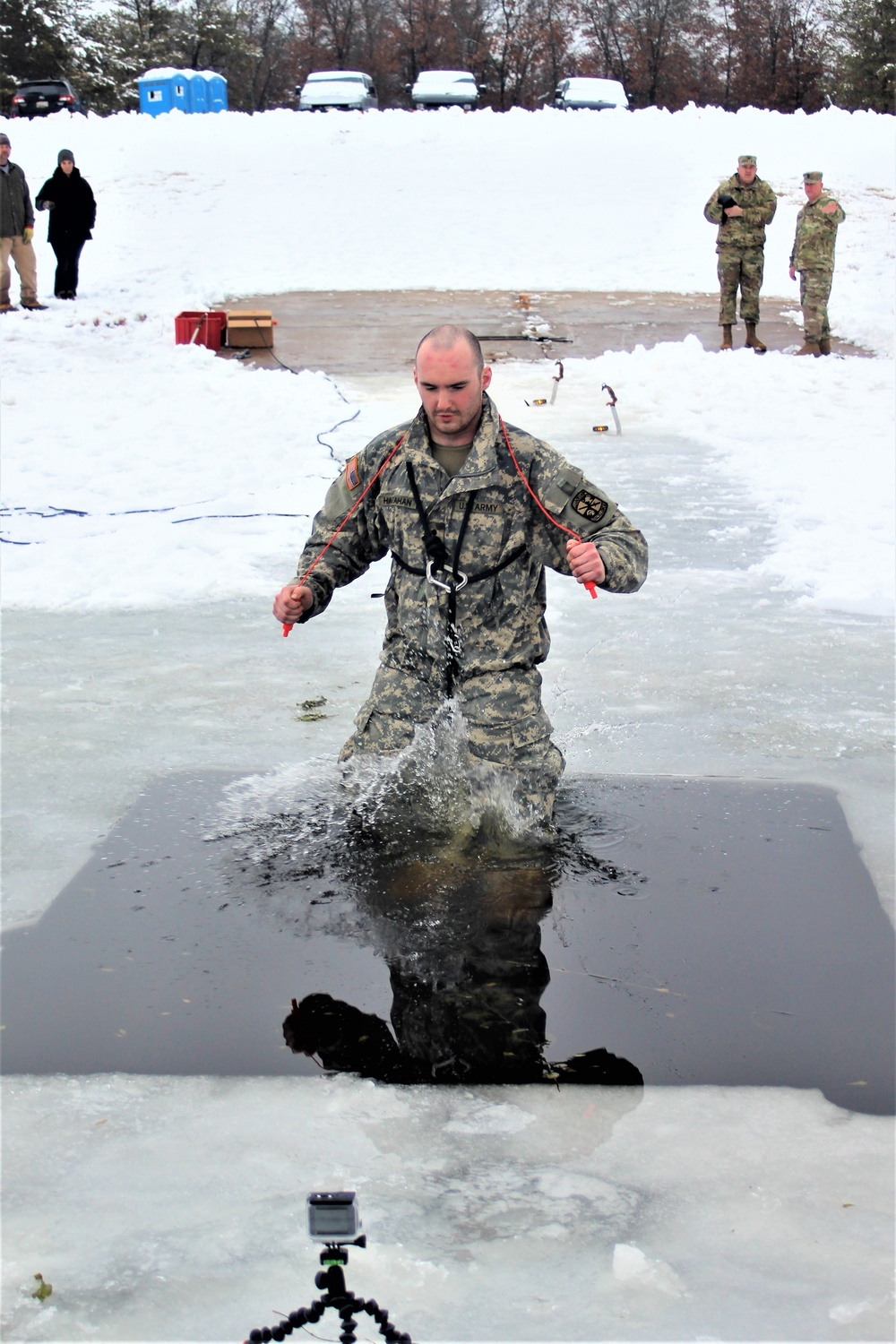 CWOC class 21-02 students participate in cold-water immersion training at Fort McCoy