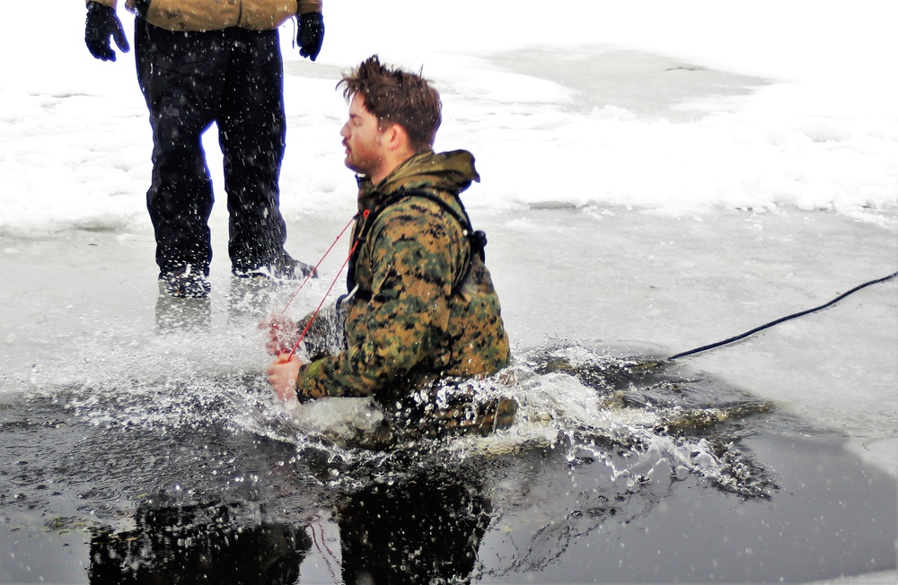 CWOC class 21-02 students participate in cold-water immersion training at Fort McCoy