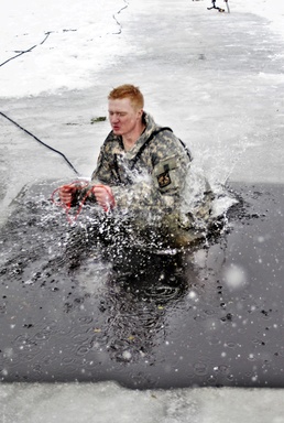 CWOC class 21-02 students participate in cold-water immersion training at Fort McCoy