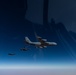 B-52 Stratofortresses fly in formation with U.S. Air Force F-15E Strike Eagles, Saudi Royal Air Force fighter jets, and U.S. Navy F/A-18 Hornets