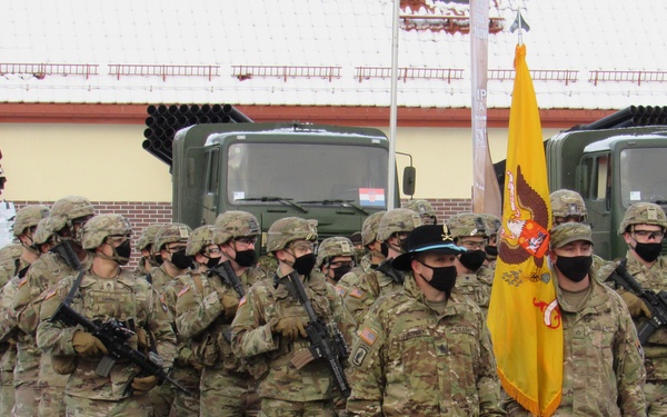 Head of Polish Armed Forces speaks at Battle Group Poland Change of Command