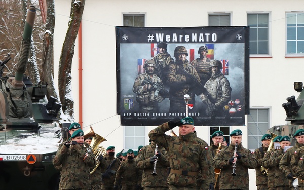 Head of Polish Armed Forces speaks at Battle Group Poland Change of Command