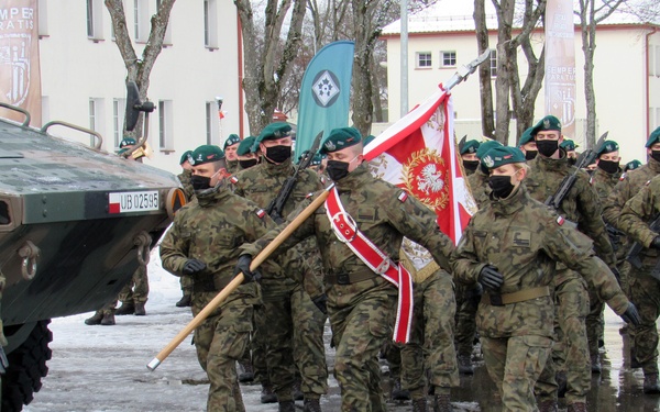 Head of Polish Armed Forces speaks at Battle Group Poland Change of Command