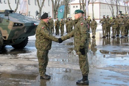 Head of Polish Armed Forces speaks at Battle Group Poland Change of Command