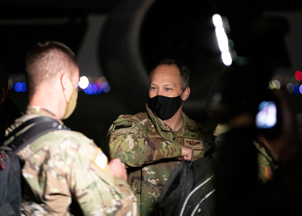 Utah National Guard Soldiers arrive back in Utah after presidential inauguration