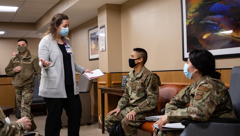 Navy and Air Force medical personnel in-process at Hendrick Health Medical Center for COVID-19 support