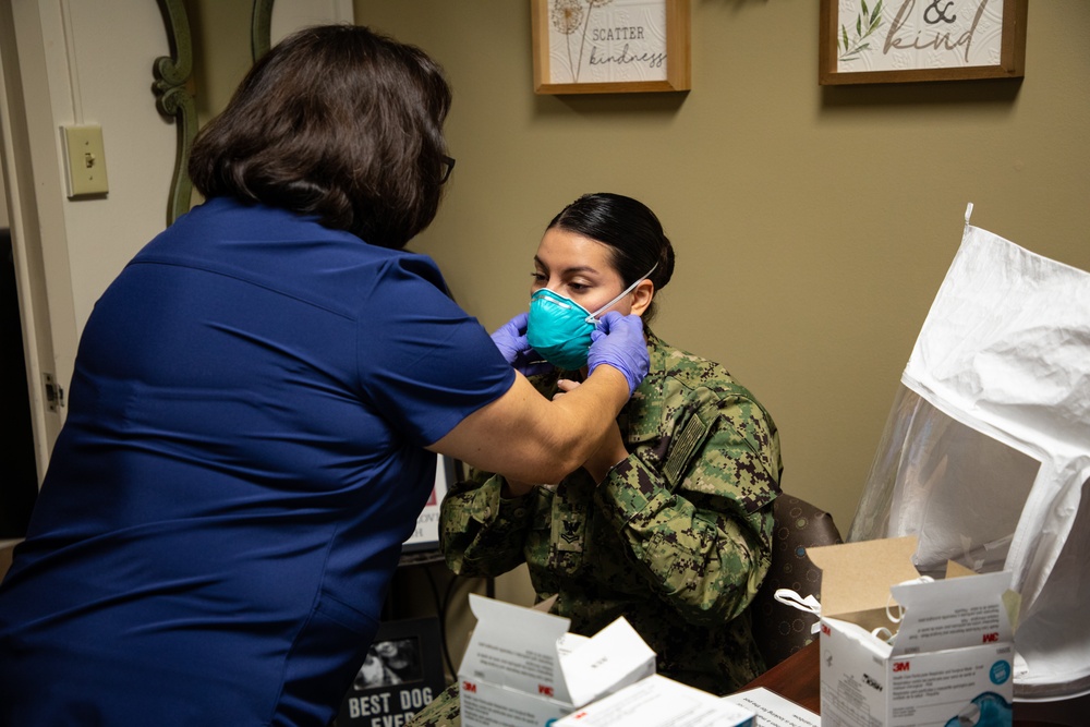 Navy and Air Force medical personnel in-process at Hendrick Health Medical Center for COVID-19 support