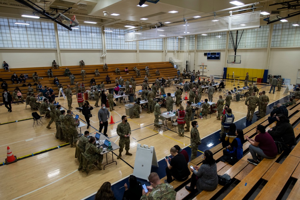 Department of Defense personnel receive 2nd dose of COVID-19 vaccine on Travis AFB