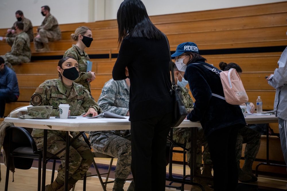 Department of Defense personnel receive 2nd dose of COVID-19 vaccine on Travis AFB