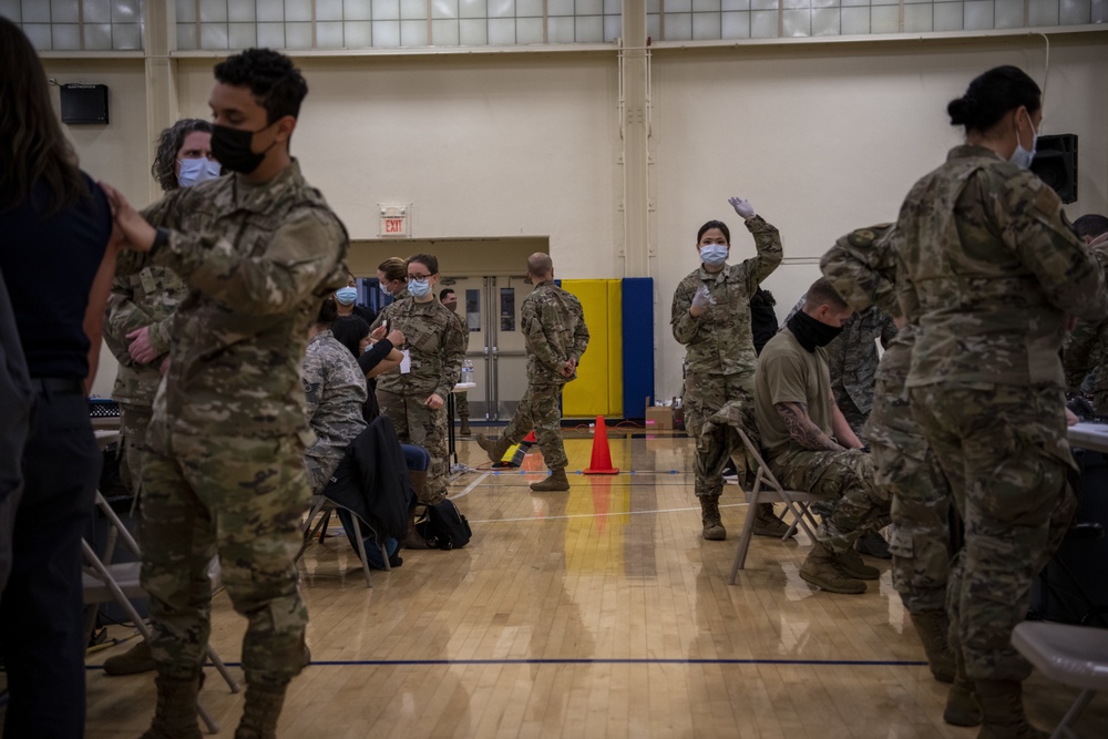 Department of Defense personnel receive 2nd dose of COVID-19 vaccine on Travis AFB