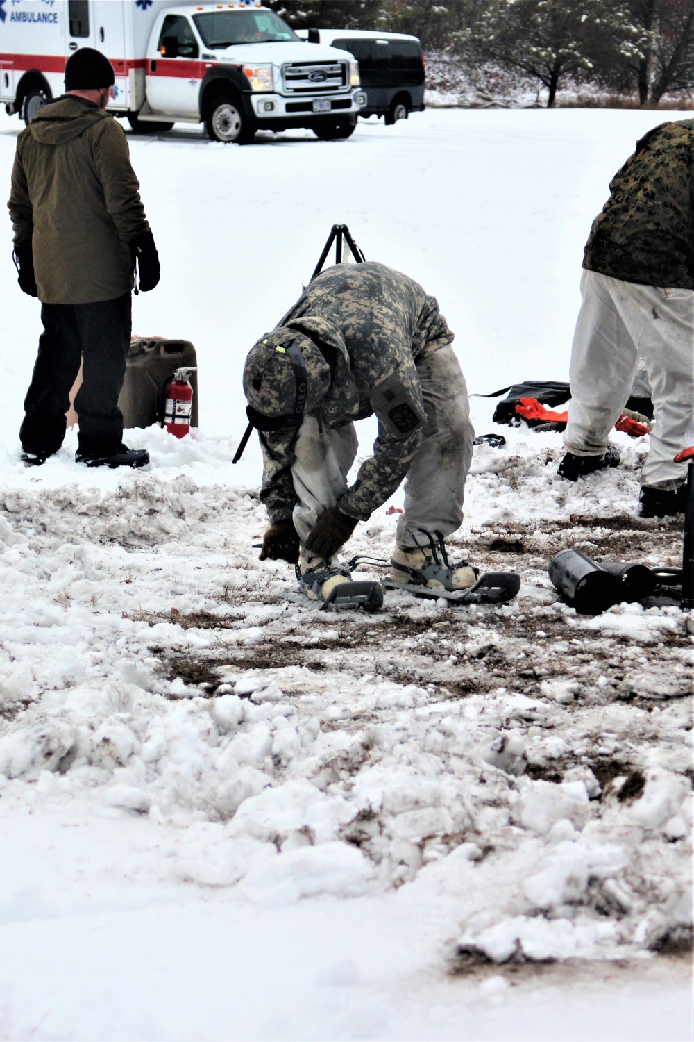 Cold-Weather Operations Course class 21-02 training operations at Fort McCoy