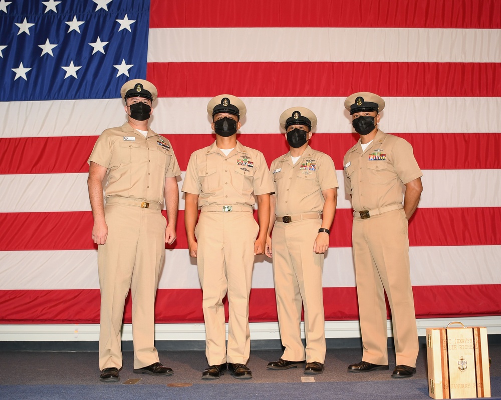 Chief Pinning Ceremony Jan. 29, 2021 on Diego Garcia
