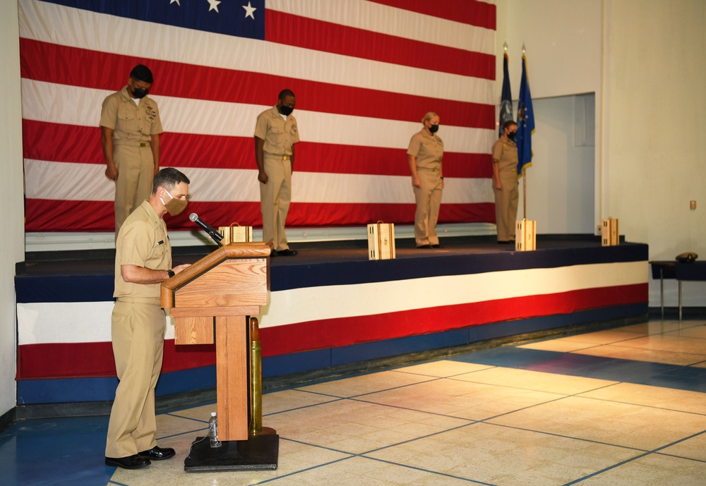 Chief Pinning Ceremony Jan. 29, 2021 on Diego Garcia