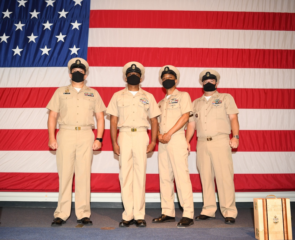 Chief Pinning Ceremony Jan. 29, 2021 on Diego Garcia