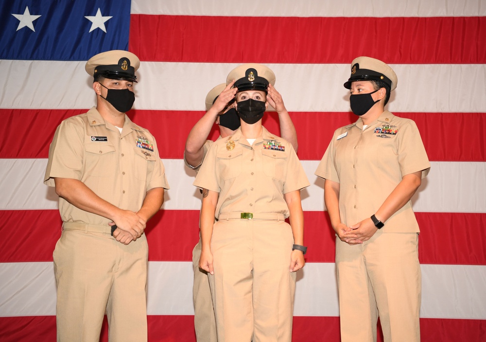 Chief Pinning Ceremony Jan. 29, 2021 on Diego Garcia