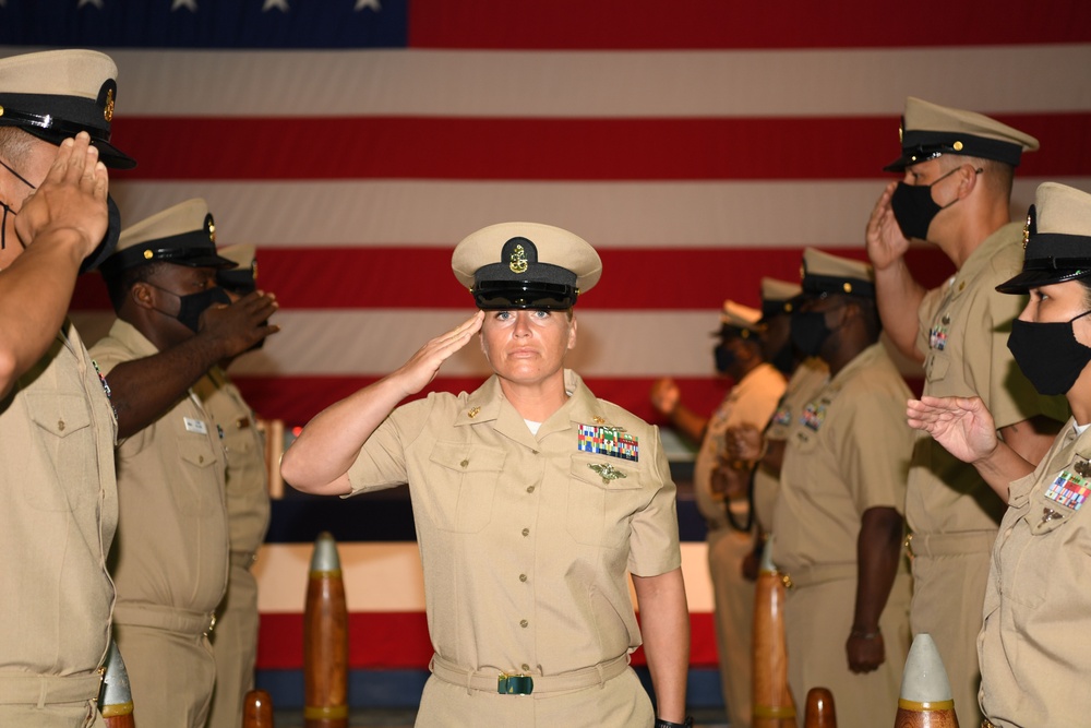 Chief Pinning Ceremony Jan. 29, 2021 on Diego Garcia