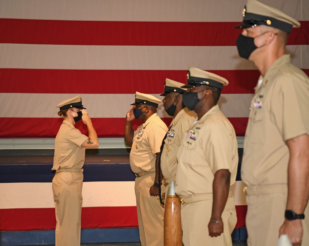 Chief Pinning Ceremony Jan. 29, 2021 on Diego Garcia