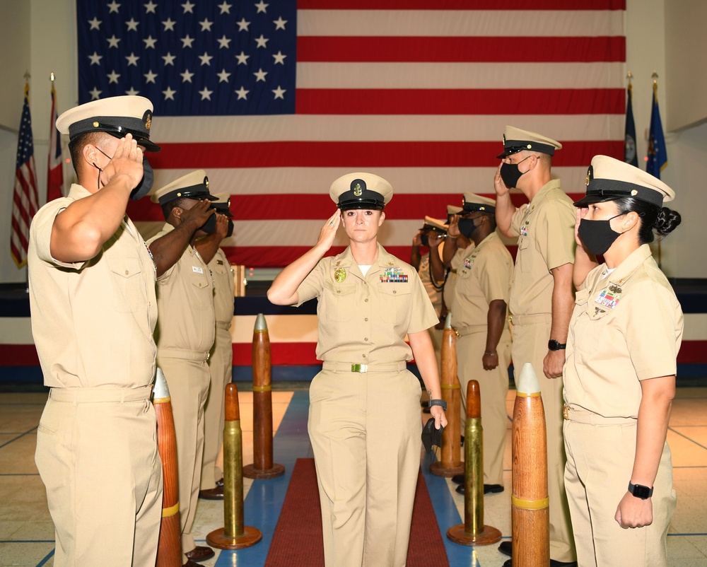 Chief Pinning Ceremony Jan. 29, 2021 on Diego Garcia