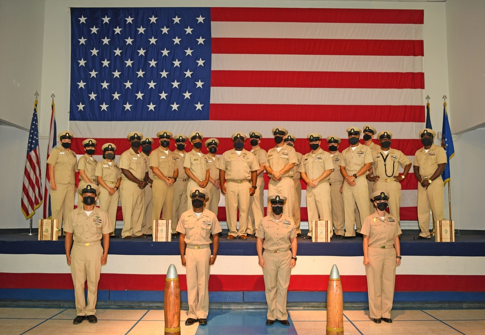 Chief Pinning Ceremony Jan. 29, 2021 on Diego Garcia