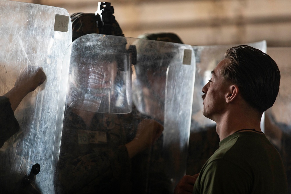 BLT 3/4 practice riot control techniques