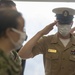 Chief Religious Program Specialist Jesse Kiepper, receives his anchors during USS Constitution’s Chief Petty Officer pinning ceremony