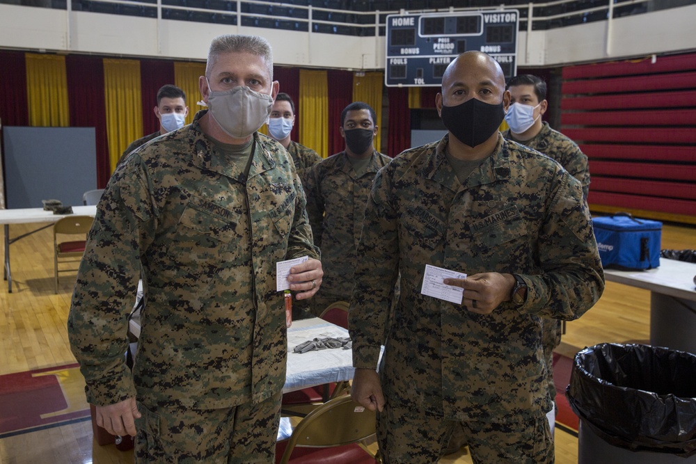 Leadership by Example, unit leaders from across II MEF receive COVID vaccine