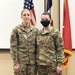Col. Wendy Johnson poses for a photo with Pvt. Megan Kellogg of the Iowa National Guard