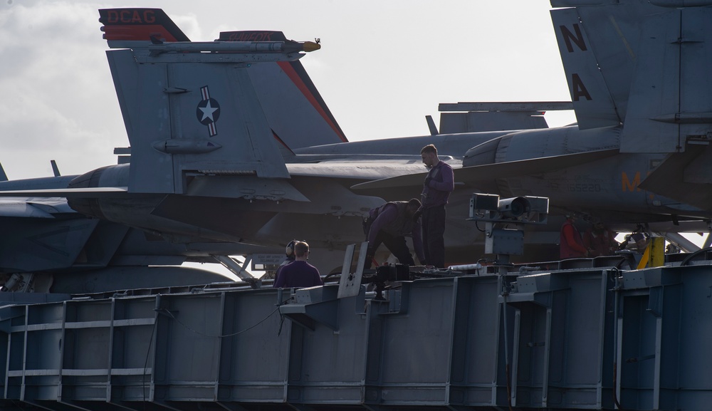 Nimitz Prepares for Flight Operations