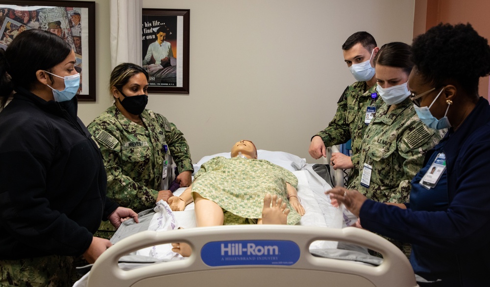 Navy medical personnel receive hands-on training at Hendrick Medical Center for COVID-19 support