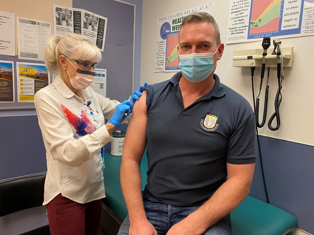 Brig. Gen. Pierson Receives Vaccine