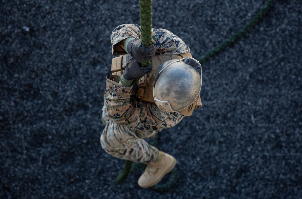BLT 1/1 Conducts Fast Rope Training