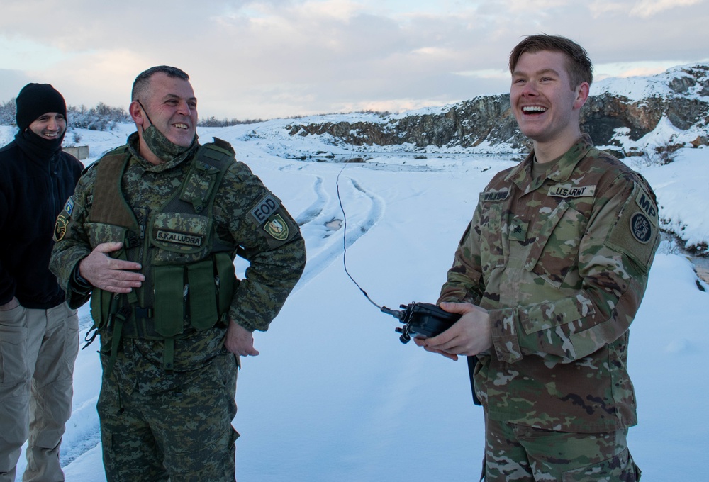 KFOR EOD Soldiers safely remove unexploded ordnance