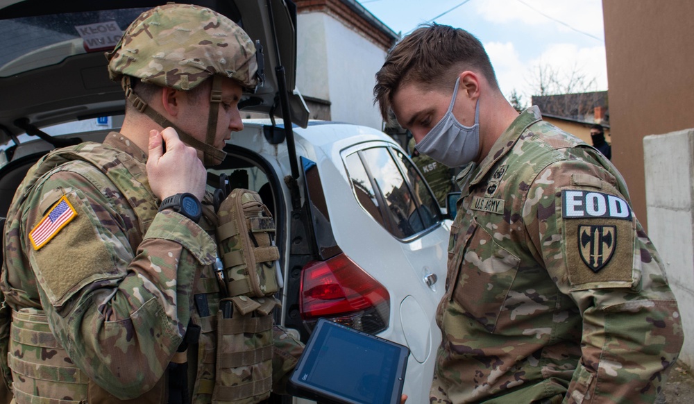 KFOR EOD Soldiers safely remove unexploded ordnance