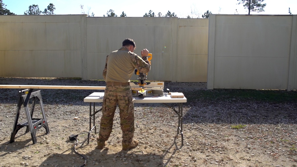 Marines with Golf Co., 2MRSB, construct a FOB during TRXII