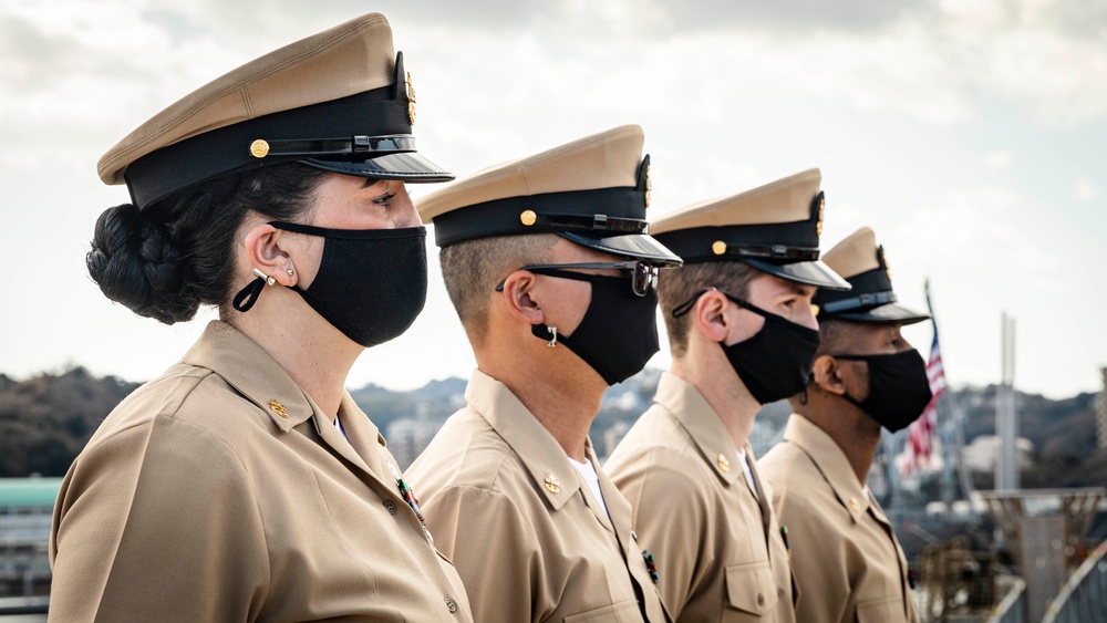CPO Pinning Ceremony aboard John S. McCain
