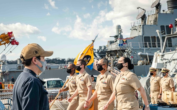 CPO Pinning Ceremony aboard John S. McCain