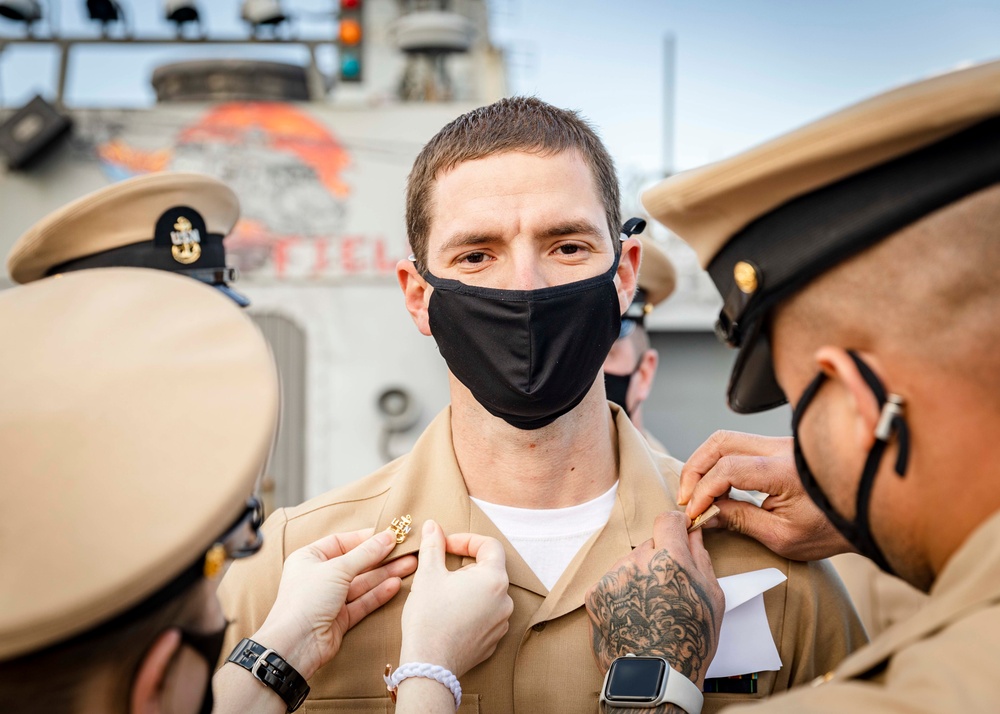 CPO Pinning Ceremony aboard John S. McCain