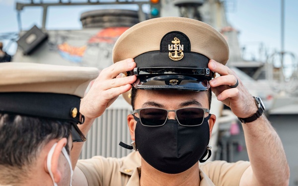 CPO Pinning Ceremony aboard John S. McCain